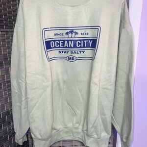 Ocean City Men's Crewneck Sweater - Light Green